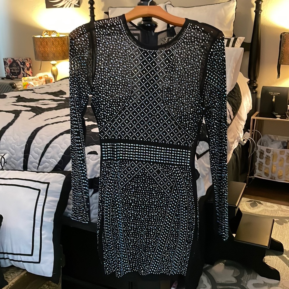Black studded dress